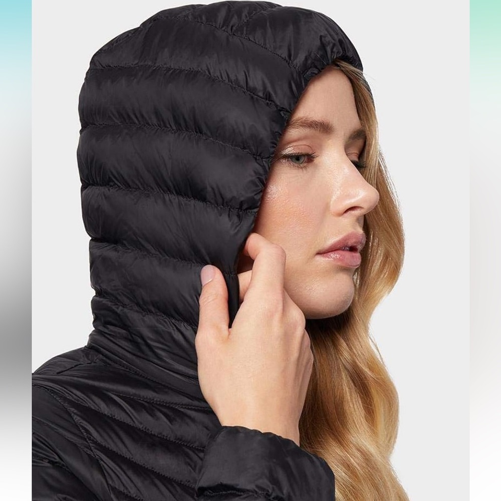 32 Degrees ultra light slim packable down 3/4 length long jacket - Picture 4 of 15